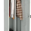 Шкаф для одежды Metall Zavod ШРС 11-400 с перегородкой 185х40х50см 120_120